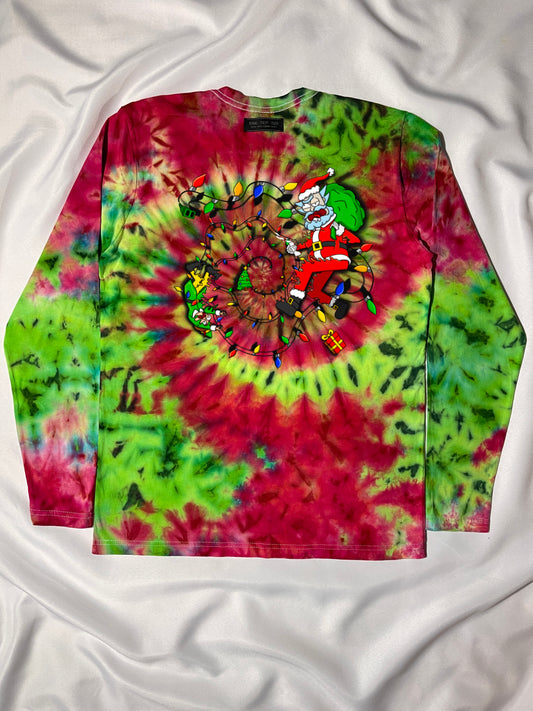 Ugly Christmas Ice Dye Long Sleeve