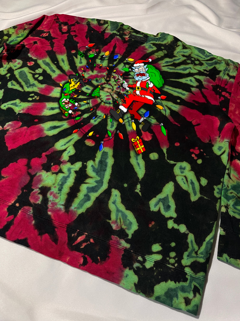 Ugly Christmas Reverse Dye Sweatshirts