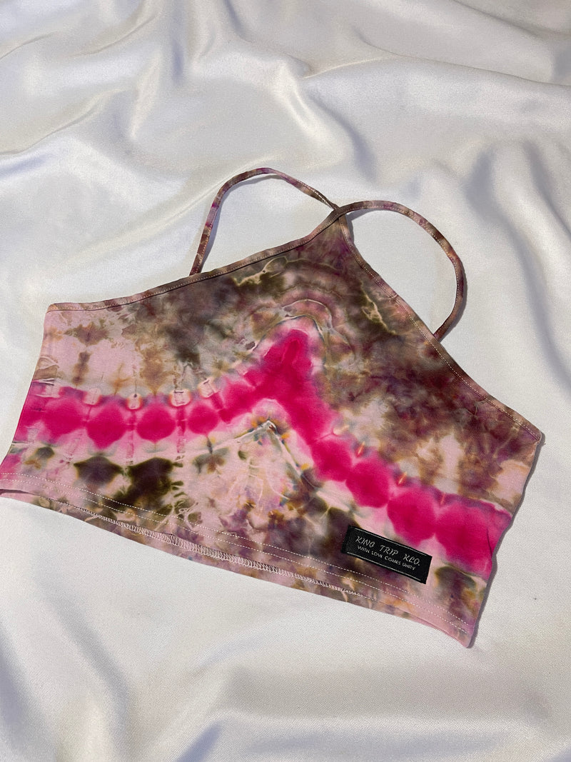 Cosmic Rose Halter Crop I - LG