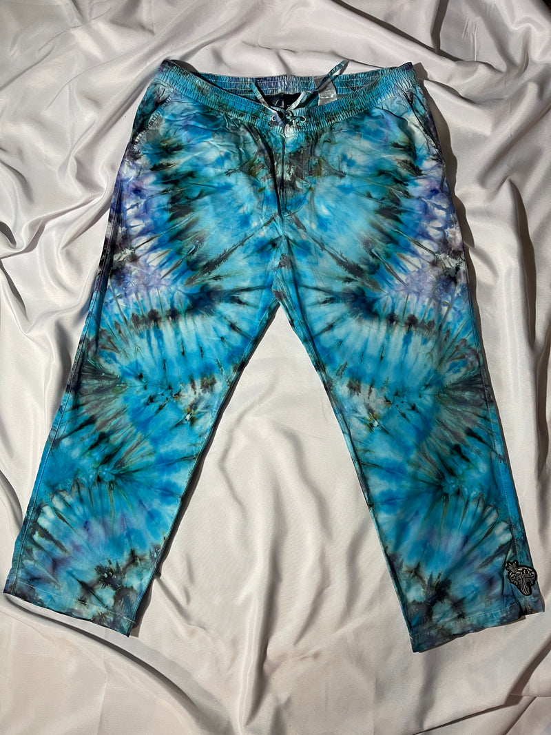 Celestial Cyan Men's Cotton Pants I - 3XL